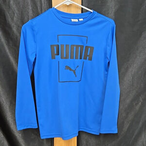 Boys youth medium 8 to 10 blue puma athletic t shirt